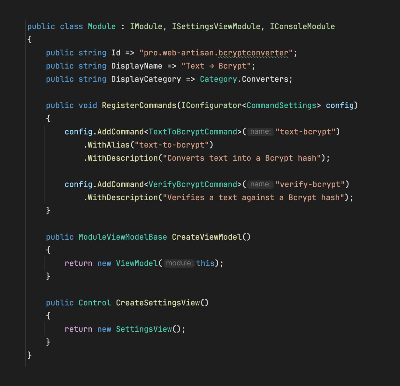SDK and custom modules example