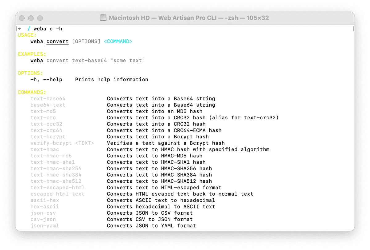 Command line interface demonstration