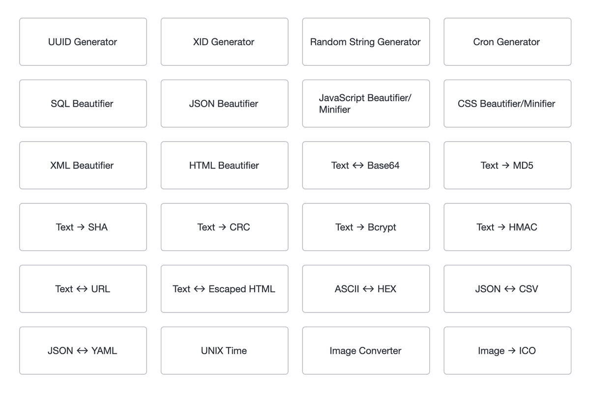 Various tools and utilities showcase